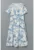 Rochie din amestec de in cu model floral si nasturi