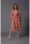 Rochie din amestec de matase cu maneci bufante Citrus