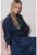 Rochie din amestec de matase cu maneci bufante