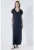 Rochie din amestec de modal cu croiala dreapta si slit frontal