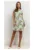 Rochie din amestec din in cu imprimeu