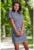 Rochie din bumbac cu snur in talie –