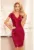 Rochie din dantela cu maneca scurta si decolteu –