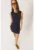 Rochie din denim – mulata cu pompon – bleumarin – bumbac-lycra