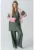 Rochie din in cu decolteu in V