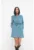Rochie din material chambray cu cordon in talie