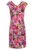 Rochie din raion cu imprimeu floral si maneci tip aripioara – Multicolor