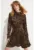 Rochie din satin cu animal print