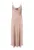Rochie din satin cu bretele spaghetti si decolteu drapat