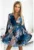 Rochie din sifon plisata cu decolteu –