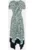 Rochie din viscoza cu print geometric – Alb – Verde –