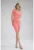 Rochie drapata cu volane – viscoza – roz –