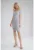 Rochie drapata gri cu volane – viscoza –