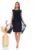 Rochie dreapta cu strat exterior din sifon