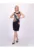 Rochie dreapta fara maneci – cu motive tropicale