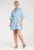 Rochie dungi – maneci largi – albastra – fabricata din material de calitate –