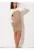 Rochie ecru – bumbac si poliester – maneci lungi – detalii cu buzunare