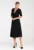 Rochie eleganta M1033 – neagra – din amestec de viscoza – poliester si elastan