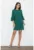Rochie eleganta M564 – verde – cu volane – poliester – viscoza –