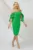 Rochie eleganta Pretty Girl verde cu umerii goi si funde maxi