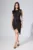 Rochie eleganta asimetrica din neopren Andra Neagra