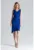 Rochie eleganta asimetrica – fara maneci – albastra – poliester 95% elastan 5%