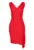 Rochie eleganta asimetrica rosu – poliester – fara maneci –