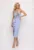 Rochie eleganta baby blue cu bust din dantela