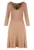 Rochie eleganta – bej – decolteu in V – maneci 3/4 – viscoza