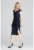 Rochie eleganta – bleumarin – cu fundita – poliester