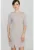 Rochie eleganta business cu maneca scurta – bej – poliester 65% – viscoza 35%