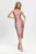 Rochie eleganta conica cu broderie multicolora in laterale