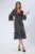Rochie eleganta cu buline si brosa tip floare Elba Neagra