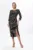 Rochie eleganta cu buline si detaliu cu strass-uri in talie Nerina Neagra