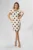 Rochie eleganta cu buline si maneci scurte bufante Ayssel Ecru