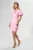 Rochie eleganta cu buline si maneci scurte bufante Ayssel Roz