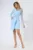 Rochie eleganta cu butoni si dantela Fausta Bleu