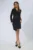 Rochie eleganta cu butoni si dantela Fausta Neagra