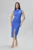 Rochie eleganta cu buzunare si crepeu Bernadette Indigo