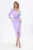 Rochie eleganta cu decolteu in V si crepeu in fata Lisette Lila