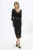 Rochie eleganta cu decolteu in V si crepeu in fata Lisette Neagra