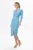 Rochie eleganta cu decolteu petrecut si detaliu auriu in talie Enora Bleu