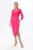 Rochie eleganta cu decolteu petrecut si pliuri in talie Geona Fucsia