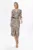 Rochie eleganta cu fermoar pe fata si crepeu Cristiana Animal Print