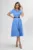 Rochie eleganta cu fermoar pe fata si crepeu Fernanda Bleu