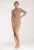 Rochie eleganta – cu guler – bej – bumbac –
