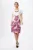 Rochie eleganta cu imprimeu si colier atasat Giustina Alba