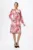 Rochie eleganta cu maneci din voal si imprimeu Gionna Peach