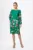 Rochie eleganta cu maneci din voal si imprimeu Nerra Verde
