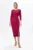 Rochie eleganta cu pliuri in talie si crepeu Eliana Marsala
